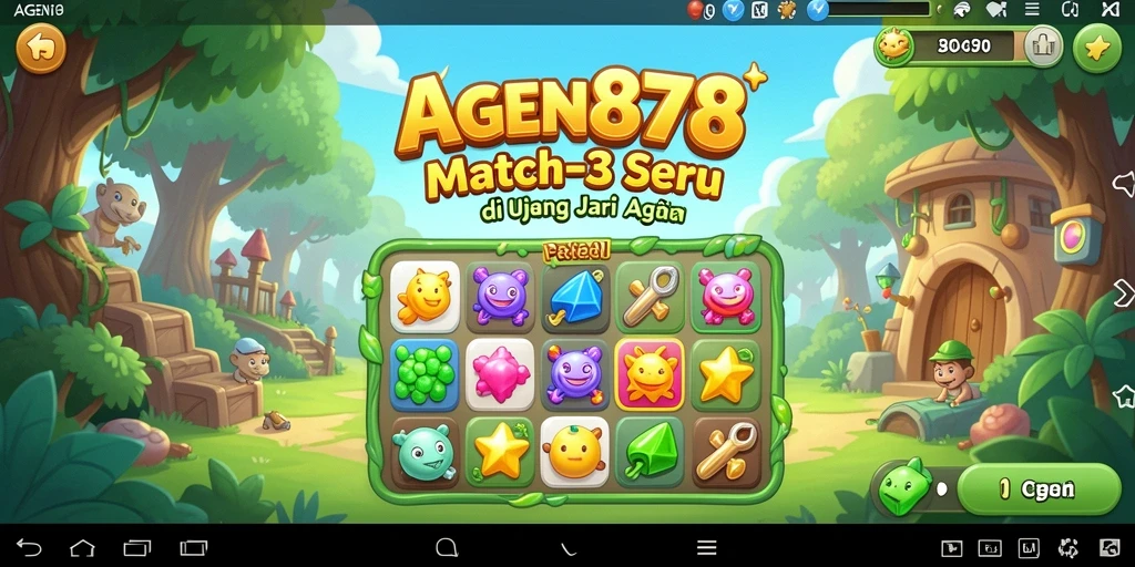 Tampilan gameplay AGEN878 yang penuh warna dan seru.
