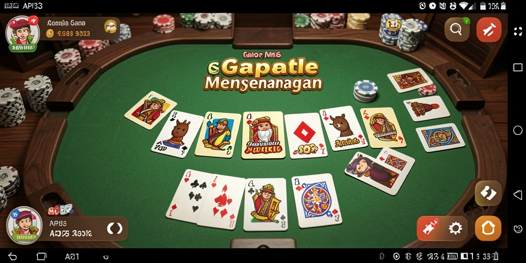 Tampilan gameplay seru dari API33 game Gaple.