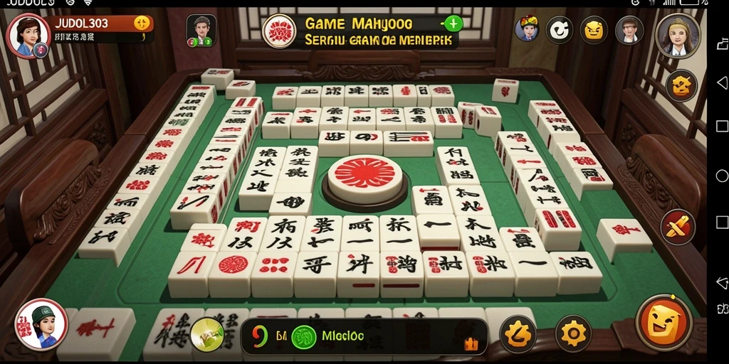 Screenshot gameplay JUDOL303 menampilkan keindahan grafis Mahjong.