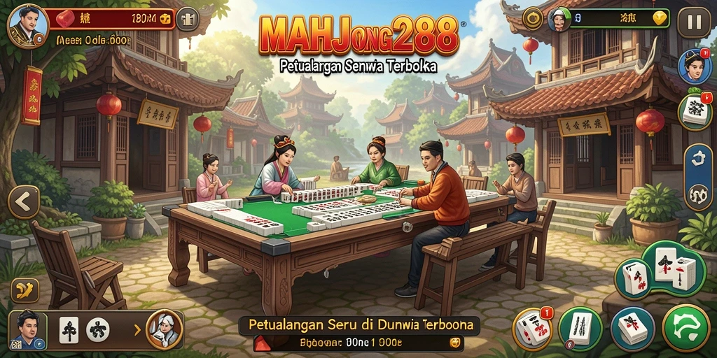 Screenshot gameplay MAHJONG288 menunjukkan lingkungan terbuka yang menakjubkan.