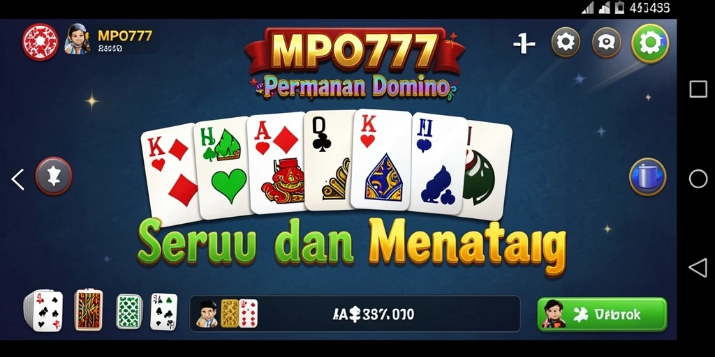 Screenshot gameplay MPO777 menampilkan aksi seru klasik Domino.