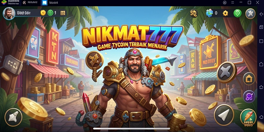 Screenshot gameplay NIKMAT777 yang menggambarkan bisnis yang sukses.
