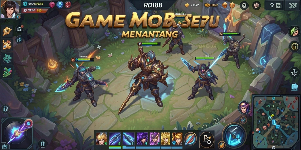 Gameplay seru di arena pertempuran RDI88 dengan karakter unik.