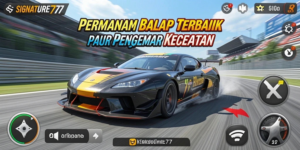 Tampilan gameplay balapan yang menegangkan dan penuh aksi.