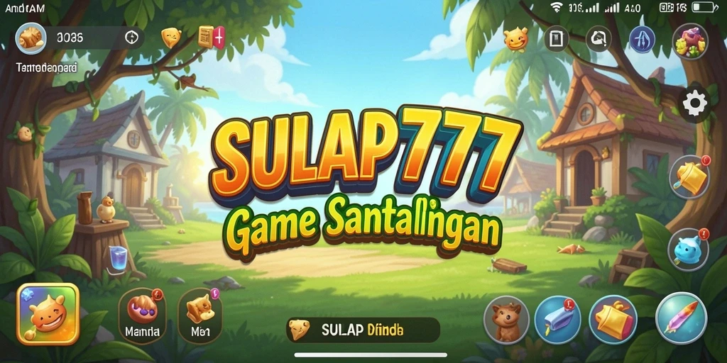 Tampilan gameplay SULAP777 yang ceria dan menghibur.