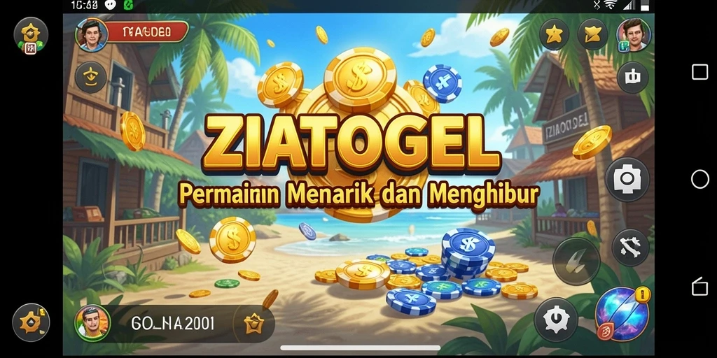 Screenshot gameplay ZIATOGEL yang menampilkan variasi level yang menarik.